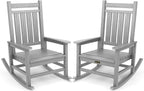 SERWALL Outdoor Rocking Chair Set of 2, Sliver Gray | 21.1" Widened Seat adds by SERWALL