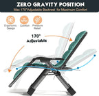 MOPHOTO Zero Gravity Chair, Outdoor Padded Lounge Chair - Image 4