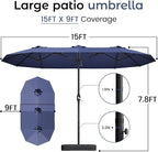 DomeShade 15ft Patio Umbrella - Image 6