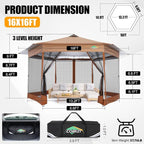 COBIZI 16x16 Pop Up Gazebo Tent - Image 6