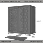 Mrosaa Storage Box Outdoor Caninet, Resin Indoor Storage Box Waterproof Outdoor - Image 4