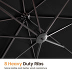 9' X 12' Cantilever Patio Outdoor Umbrella - Image 5