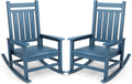 SERWALL Outdoor Rocking Chair Set of 2, HDPE Rocker by SERWALL