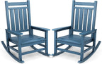 SERWALL Outdoor Rocking Chair Set of 2, HDPE Rocker by SERWALL