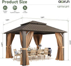 Aoxun Gazebo 12x12 Hardtop Gazebo - Image 2
