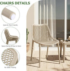4 Pack Outdoor Patio Chairs, Plastic Dining Chairs, No Assembly, Plastic Chairs - Image 6