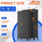 GAIOUS 75'' Tall Metal Garage Storage Cabinet, File Cabinet - Image 2