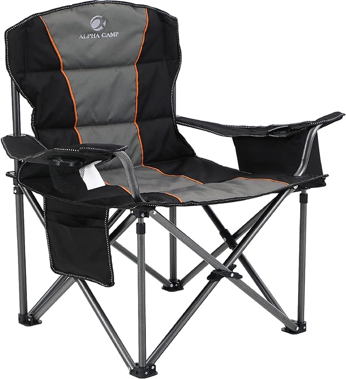 ALPHA CAMP Oversized Fully Padded Camping Chairs by ALPHACAMP