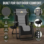 Colegence Oversized Padded Zero Gravity Chair, 400 lb, 0-170° locking recline - Image 5