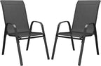 DIFY Patio Chairs Set of 2, Stackable Outdoor Dining Chairs Set by DIFY