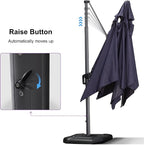 PURPLE LEAF Patio 11.5' x 11.5' Telescopic Umbrella - Image 3