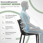 4 Pack Outdoor Patio Chairs, Plastic Dining Chairs, No Assembly, Plastic Chairs - Image 5