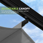 Aoxun 10'x12' Outdoor Retractable Pergola, Patio Pergola - Image 3