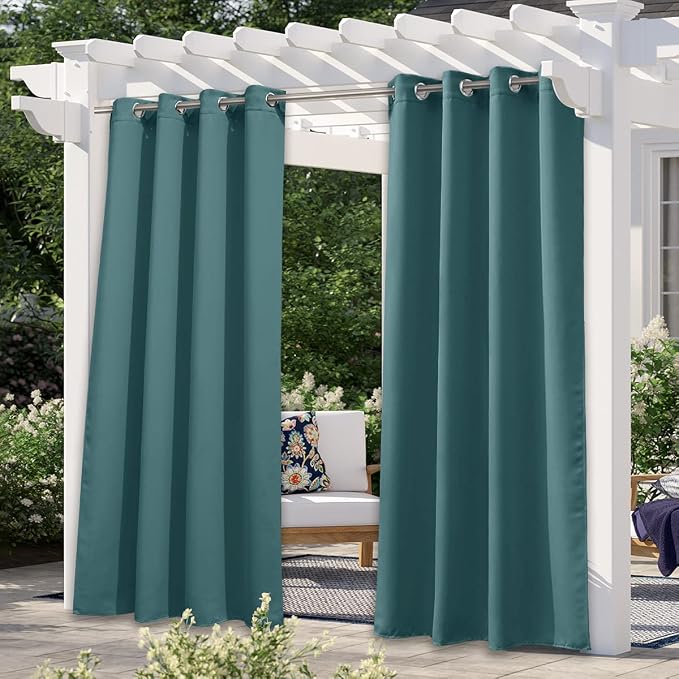 NICETOWN Patio Outdoor Curtain Waterproof, Thermal Insulated Rustproof Grommet by NICETOWN
