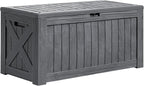 Greesum 120 Gallon Deck Box, Resin Outdoor Storage Container, Garden Tools by BuynowfromGreesum
