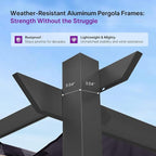 PURPLE LEAF Retractable Pergola 10' x 13' w/Double Canopy - Image 7