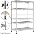 M MZG 1000 lbs Storage Shelving 4-Tier Utility Shelving Unit Steel Organizer - Image 5