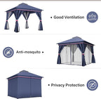 10'x10' Outdoor Gazebo, Metal Frame Heavy Duty Patio Canopy Tent Shelter - Image 5