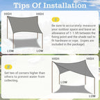 HappyTrends Sun Shade Sail, UV Protection Beach Shade Canopy Wind Sail | Heavy - Image 6