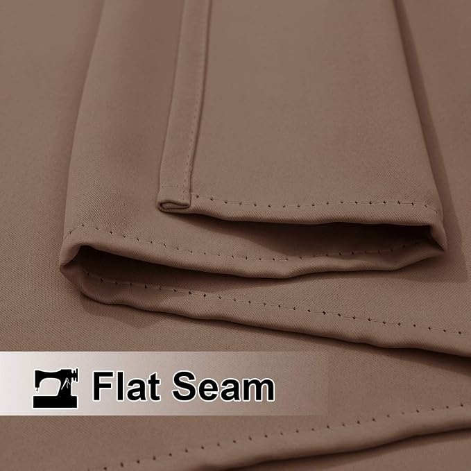 NICETOWN 2 Panels Weighted Blackout Curtains Rustproof Fixed Grommet Top and - Image 8