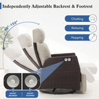 Outdoor Swivel Recliner Chair, Adjustable Patio Recliner, 2PK | Independent - Image 3
