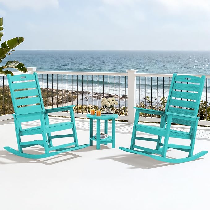 SERWALL Outdoor Rocking Chair, Oversized Rocking Chair - Image 10