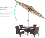 Best Choice Products 10ft Solar Polyester LED Lighted Patio Umbrella w/Tilt - Image 2