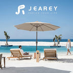 JEAREY 9FT Outdoor Patio Umbrella, Market Umbrella, Tilt & Crank UV Protection - Image 6