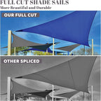 Custom Size 10'x18'x20.6' Dark Grey Sun Shade Sail Right Triangle UV Block - Image 5