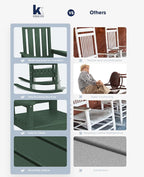 Oversized Outdoor Rocking Chair, HDPE Patio Rockers - Image 9