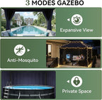 Aoxun 10x12FT Metal Frame Outdoor Gazebo - Image 5