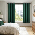 MIULEE Hunter Green 100% Blackout Curtains - Image 6