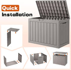 Outdoor Deck Storage Box, Resin Deck Boxes Indoor and outdoor, Waterproof - Image 7
