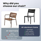 Pellebant Aluminum Stackable Outdoor Patio Dining Chairs Set of 2 | Outdoor - Image 5