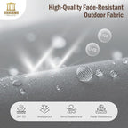 13 ft Patio Umbrella with 120 LED Solar Lights Outdoor Umbrella, 8 Colors - Image 7