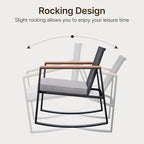 Gizoon 3 Pieces Rocking Patio Bistro Set | - Image 6
