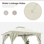 10'x10' Outdoor Gazebo, Heavy Duty Metal Frame Patio Canopy - Image 8