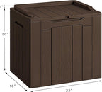 Devoko 30 Gallon Resin Deck Box Outdoor Indoor Waterproof Storage Box - Image 8