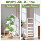 iDavosic.ly Plant Stand Indoor Outdoor, 5 Tier Metal Corner Shelf, Folding - Image 8