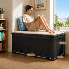 320 Gallon Outdoor Storage Box Resin Deck Box All Weather Waterproof Large - Image 2