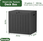 33 Gal Waterproof Outdoor Storage Box UV Resistant Deck Box | Resin storage bin - Image 2