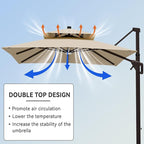 9' X 12' Cantilever Patio Outdoor Umbrella - Image 7