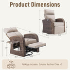 Luxury Patio Swivel Recliner Chair - Image 2