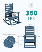 SERWALL HDPE Outdoor Rocking Chair - Image 3