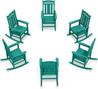 Oversized Outdoor Rocking Chairs Set of 6, 380lbs Heavy-Duty Large Patio Rocker by CIOKEA