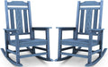 SERWALL Outdoor Rocking Chairs Set of 2, Oversized Patio Rocker Unique Blue | by Unknown