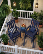 Oversized Outdoor Rocking Chairs, HDPE Patio Rockers, Deep Navy Blue | High - Image 2