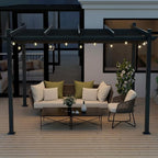 Tangkula 10x12 Ft Pergola, Heavy-Duty Aluminum Outdoor Pergola - Image 9