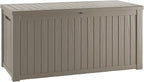 TARKARI 200 Gallon Lockable Resin Deck Box, Waterproof & UV-Resistant Outdoor by Home