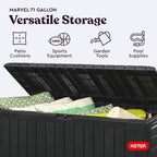 Keter Marvel Plus 71 Gallon Resin Deck Box-Organization and Storage - Image 4